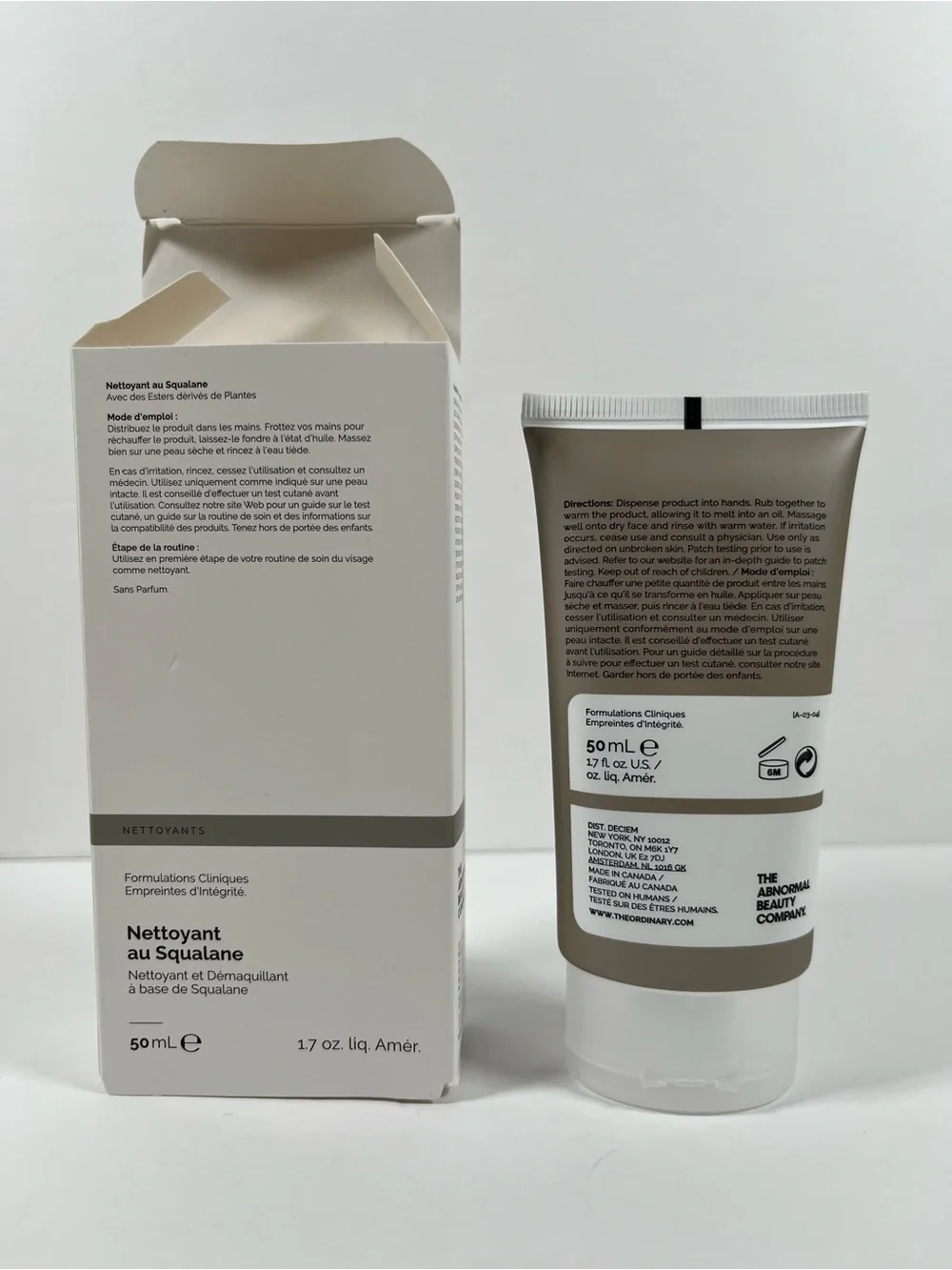Lot 5x The Ordinary Squalane Cleanser 50ml New in Box